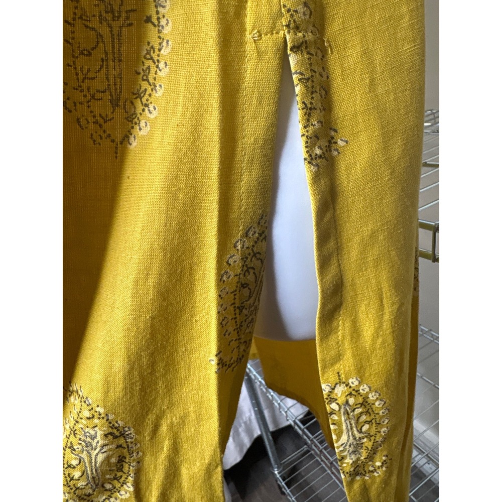 Dhani‎ by Avaasa Yellow Paisley Print Midi Dress Kurta Size M Indian Festivities - Picture 4 of 9